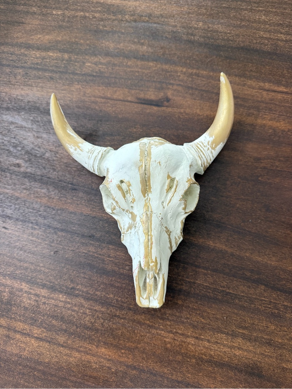 Hobby Lobby White and Gold Bull Skull Hook